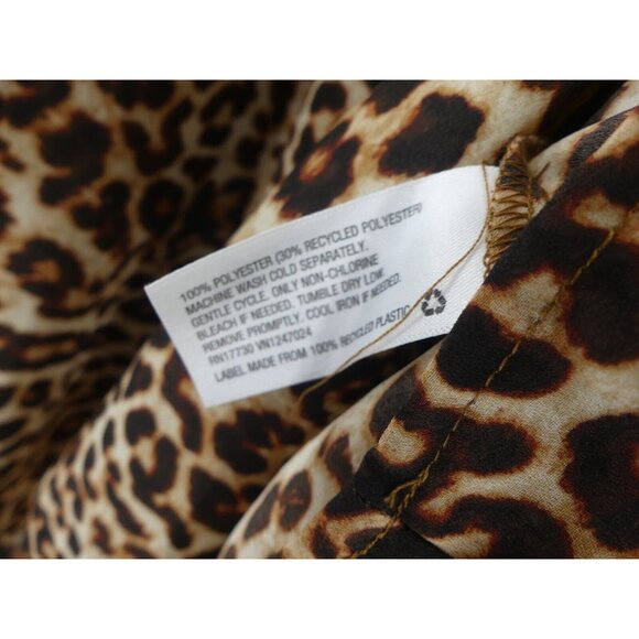 Nili Lotan Medium Shirt Leopard Print Sheer Acadia Target Blouse - Picture 7 of 9